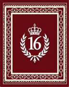Deep Red Royal Laurel Wreath Rug