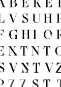 Alphabetical White Black Collage Rug