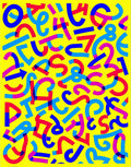 Pop Art Yellow Abstract Shapes Rug
