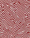 Deep Red White Interlocking Curves Rug