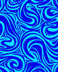 Electric Blue Swirling Abstract Waves Rug