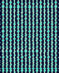 Dark Aqua Starburst Vertical Line Rug