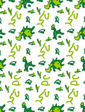 Playful Green Baby Dinosaur Scatter Rug