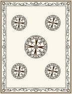 Ornate Cream Brown Mandala Medallion Rug