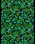 Emerald Tropical Foliage With Yellow Accents Rug