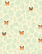 Whimsical Fox And Leafy Branches Rug