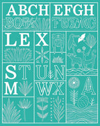 Alphabet Animals Botanical Floral Motif Rug