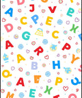 Colorful Alphabet Heart Scattered Graphic Rug
