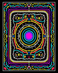 Vibrant Neon Abstract Geometric Mandala Rug