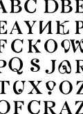 Black Serif Alphabet Collection Rug