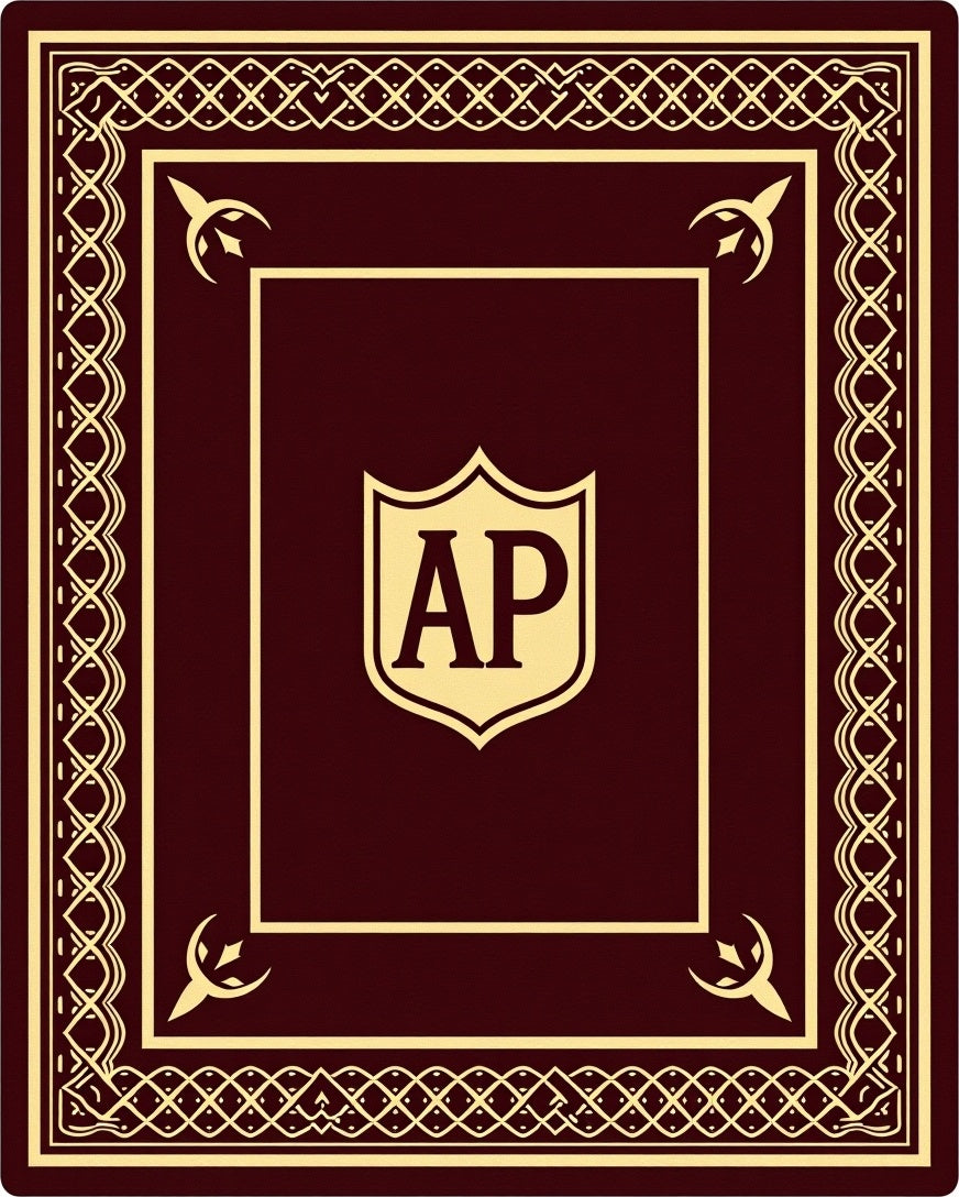 Crimson Gold Crested Border Rug