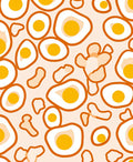 Sunny Side Up Abstract Orange Rounds Rug