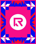 Bold Pink Geometric Abstract Circle Rug