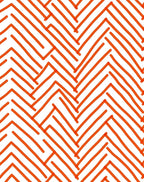 Orange Zigzag Lines Rug