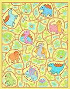 Cute Dinosaur Jungle Whimsy Rug