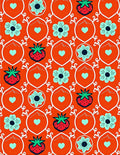 Strawberry Heart Floral Medallion Rug