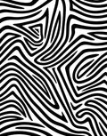 Bold Black White Abstract Strips Rug