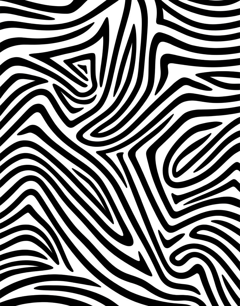 Bold Black White Abstract Strips Rug
