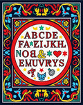 Colorful Alphabet Folklore Border Rug