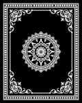 Elegant White Mandala Frame Rug