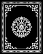 Elegant White Mandala Frame Rug