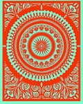 Coral Mint Mandala Radiance Rug