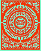 Coral Mint Mandala Radiance Rug