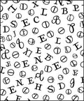 Black And White Alphabet Collage Rug