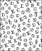 Black And White Alphabet Collage Rug