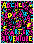 Fun Rainbow Alphabet Confetti Adventure Rug