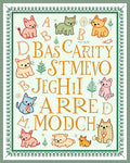 Whimsical Kitty Alphabet Letters Rug