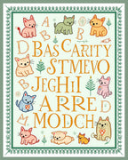 Whimsical Kitty Alphabet Letters Rug