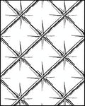 Black White Starburst Diamond Grid Rug