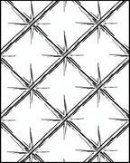 Black White Starburst Diamond Grid Rug