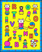 Playful Alphabet Characters Numbers Rug