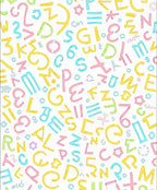 Playful Alphabet Pastel Scatter Rug