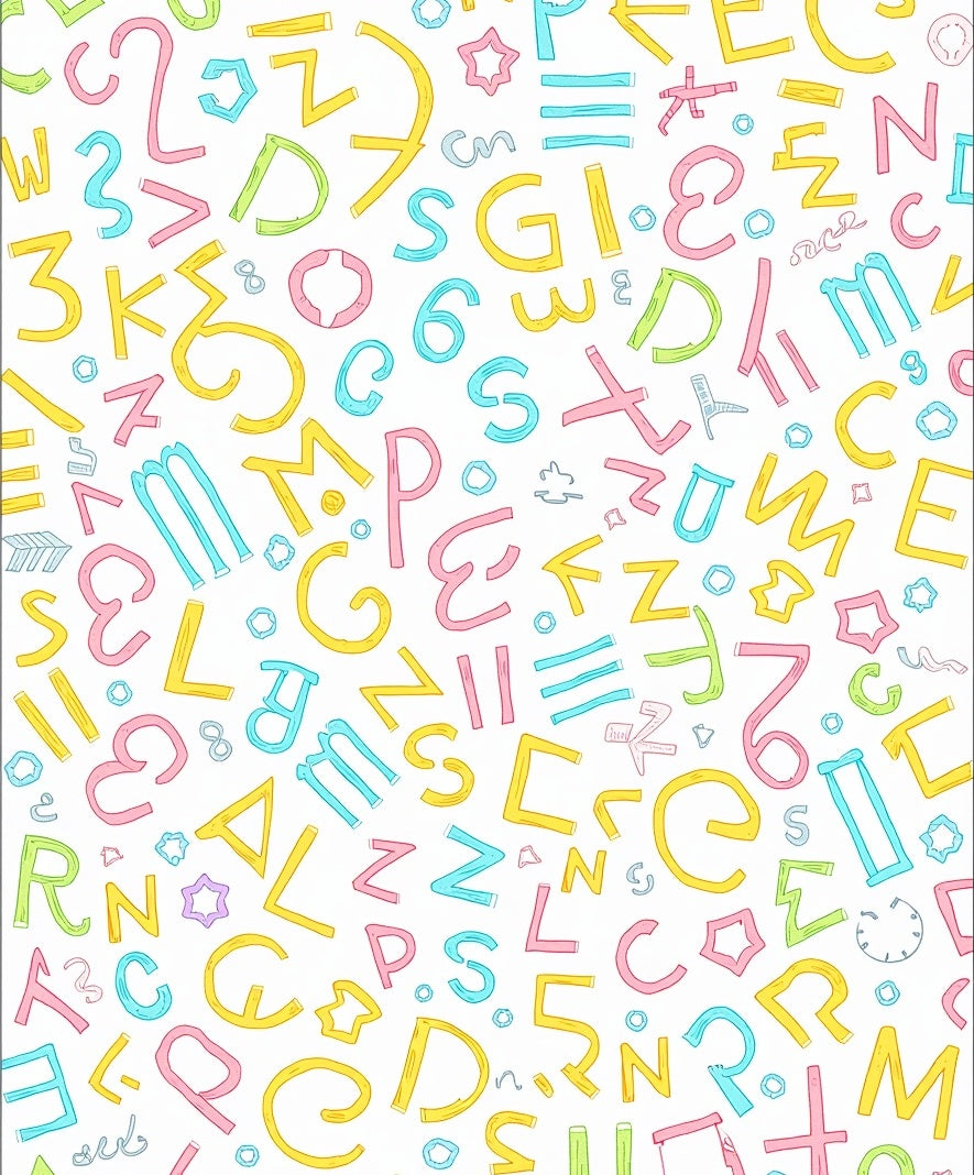 Playful Alphabet Pastel Scatter Rug
