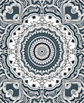 Monochromatic Intricate Mandala Bloom Rug
