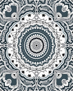 Monochromatic Intricate Mandala Bloom Rug