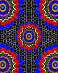 Vibrant Kaleidoscopic Medallion Jewel Tone Rug
