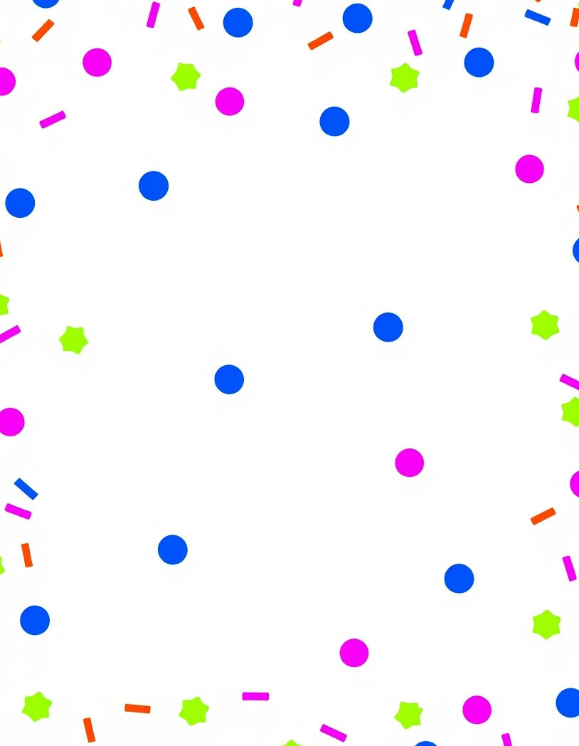 Playful Confetti Dots Stars Rectangles Rug
