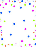 Playful Confetti Dots Stars Rectangles Rug