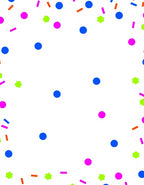 Playful Confetti Dots Stars Rectangles Rug