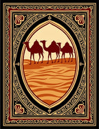 Desert Caravan Camel Silhouette Rug