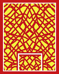 Bold Red Geometric Interwoven Rug