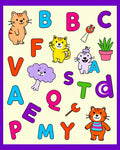 Playful Alphabet Cats And Objects Rug