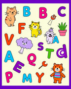 Playful Alphabet Cats And Objects Rug