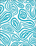 Aqua Swirls Organic Flow Rug
