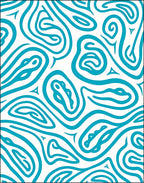 Aqua Swirls Organic Flow Rug