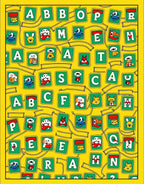 Alphabet Tiles Colorful Character Collage Rug